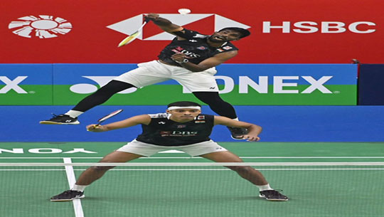  Chirag Shetty and Satwiksairaj Rankireddy to face Kang Min Hyuk and Seo Seung Jae of South Korea in Men's Doubles Final of Indian Open Super 750 Badminton tournament