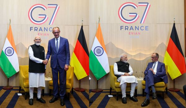 PM Modi Holds Bilateral Talks with German Chancellor Friedrich Merz on Sidelines of G7 Summit