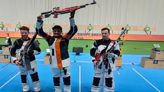 India's Rudrankksh Patilwins bronze medal in Men’s 10M Air Rifle