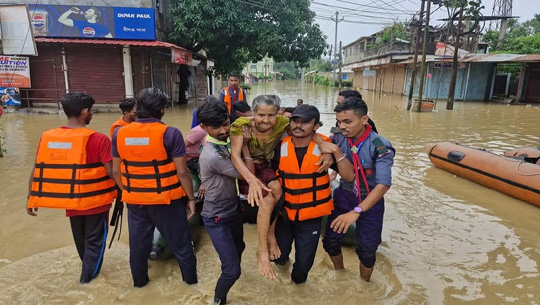 Heavy rain cause flood in Agartala