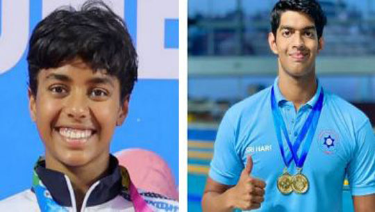 Indian Swimmers Dhinidhi Desinghu & Srihari Nataraj Qualify for 2024 Paris Olympics through Universality Quota
