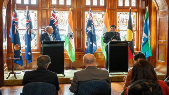 Union Minister Piyush Goyal Addressed Joint Press Conference in Adelaide