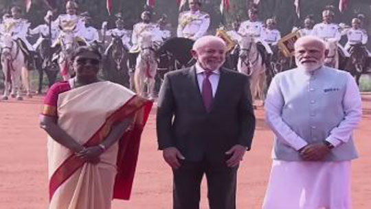 Lula Accorded Ceremonial Welcome at Rashtrapati Bhavan