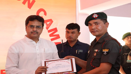 CM inaugurates mega blood donation camp organized by Assam Rifles