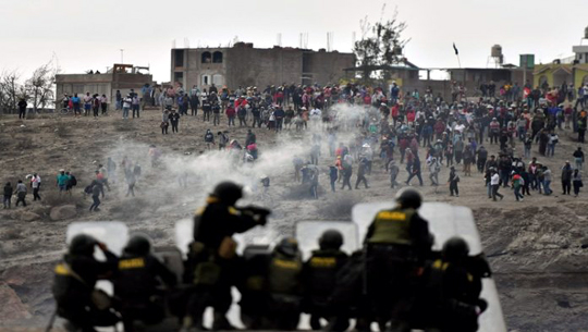Protests erupt across Peru, police officers deployed to guard capital Lima
