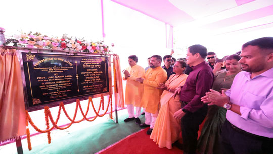 CM Dr. Manik Saha lays foundation Stone for development of Maa Kasbeshwari Temple and Chaturdasha Devata Bari
